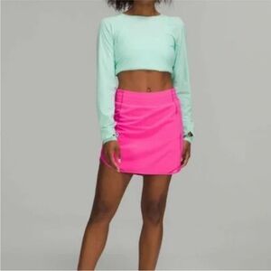 NEW Lululemon Hotty Hot HR Skirt Long Length Sonic Pink Barbiecore 6
